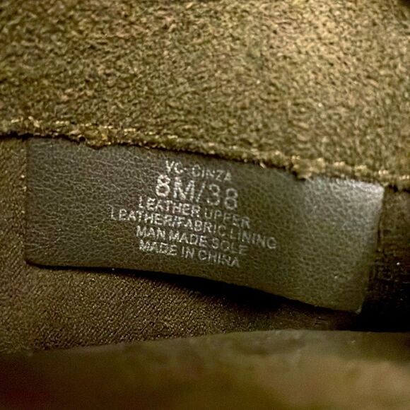 Vince Camuto Cinza Suede Ankle Boots Olive 8 - Picture 6 of 8